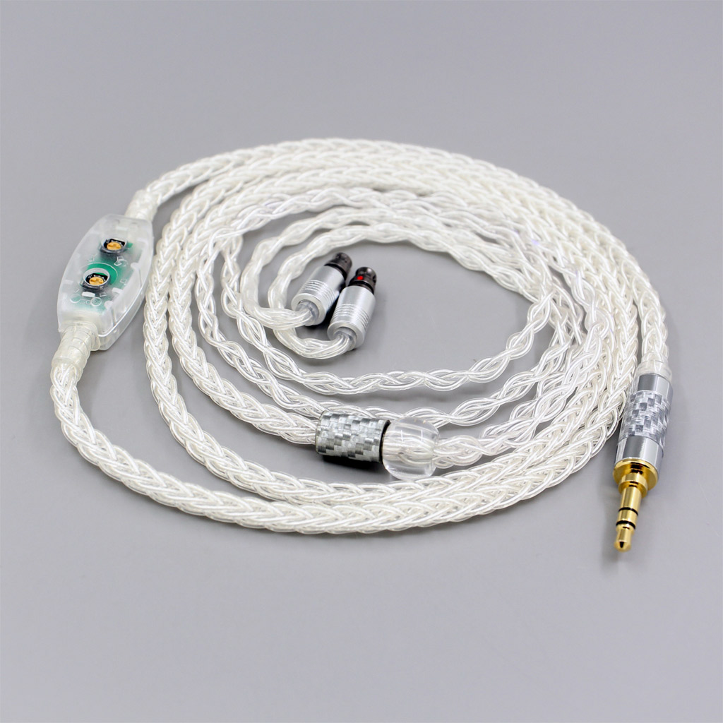 99% Pure Silver 8 Core Earphone Cable For Layla AION Roxanne JH AUDIO Jolene Roxanne 7pin DIY Custom